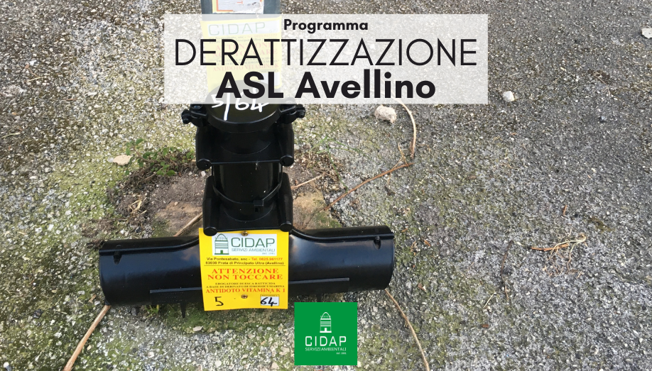 Programma derattizzazione ASL Avellino giugno/luglio 2021