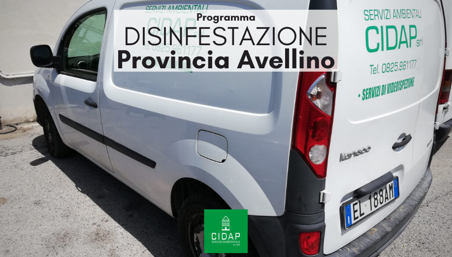 Provincia Avellino, programma di disinfestazione ottobre 2021