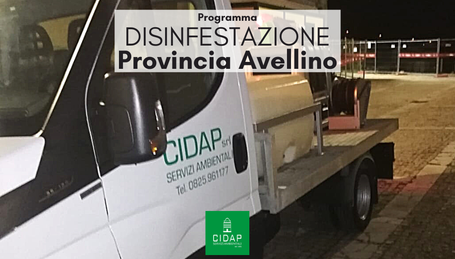 Provincia Avellino, programma di disinfestazione maggio 2022