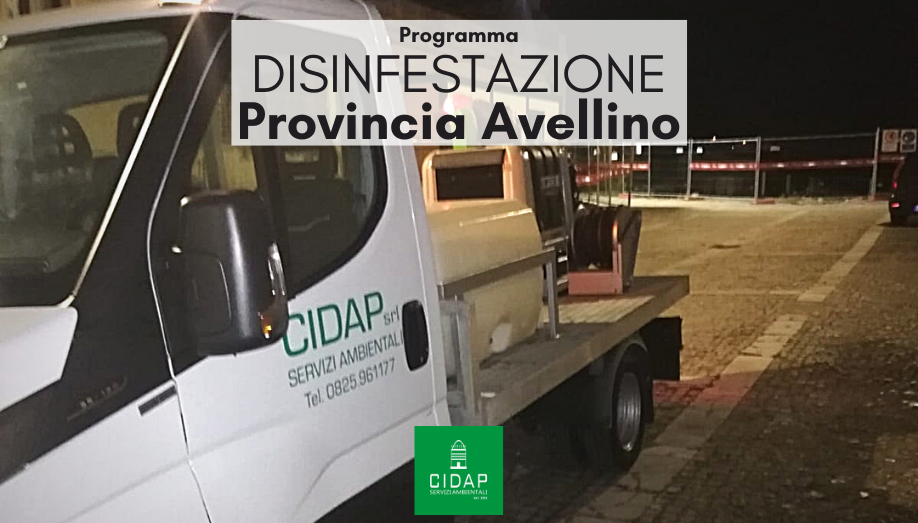 Provincia Avellino, programma di disinfestazione luglio/agosto 2022