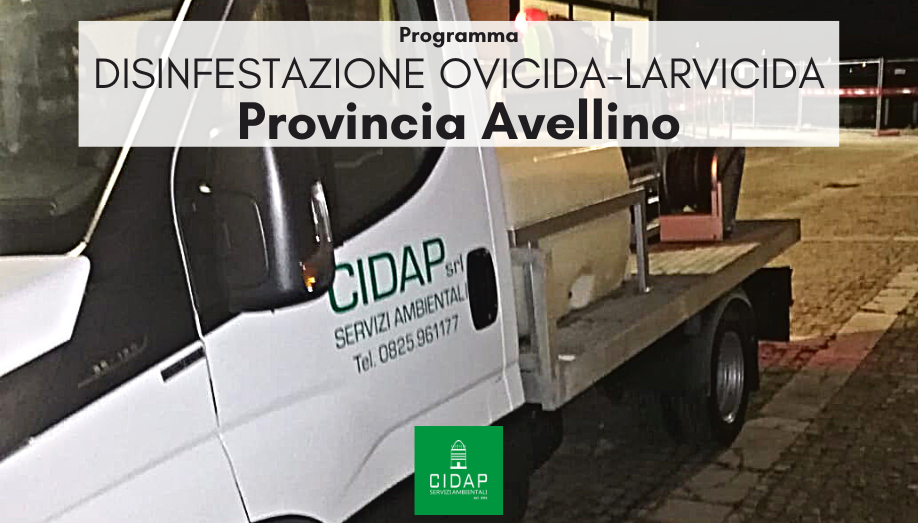 Provincia Avellino, programma di disinfestazione ovidica-larvicida marzo 2023