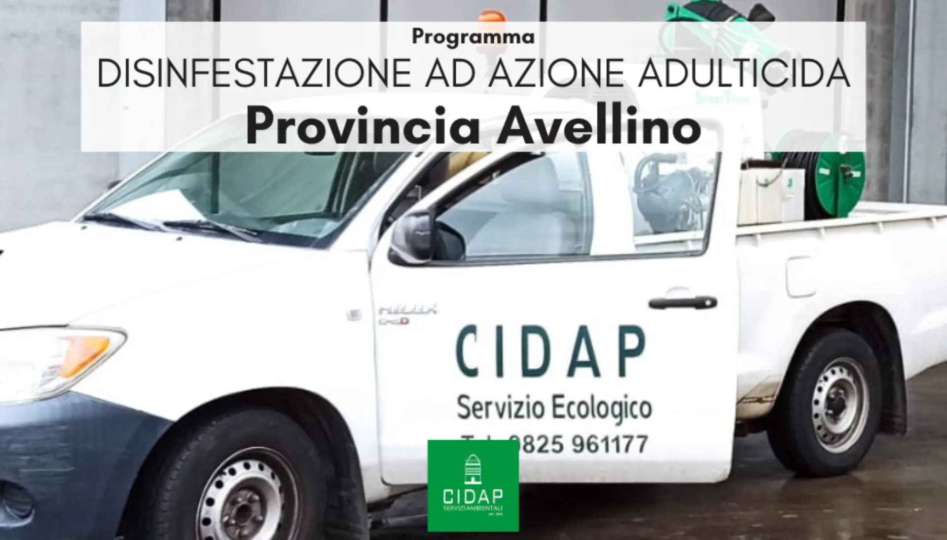 Provincia Avellino, programma di disinfestazione ad azione adulticida ottobre 2025