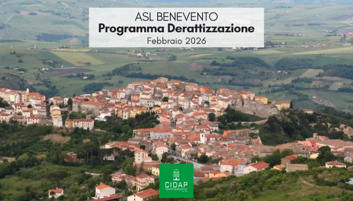 Programma derattizzazione ASL Benevento febbraio 2026