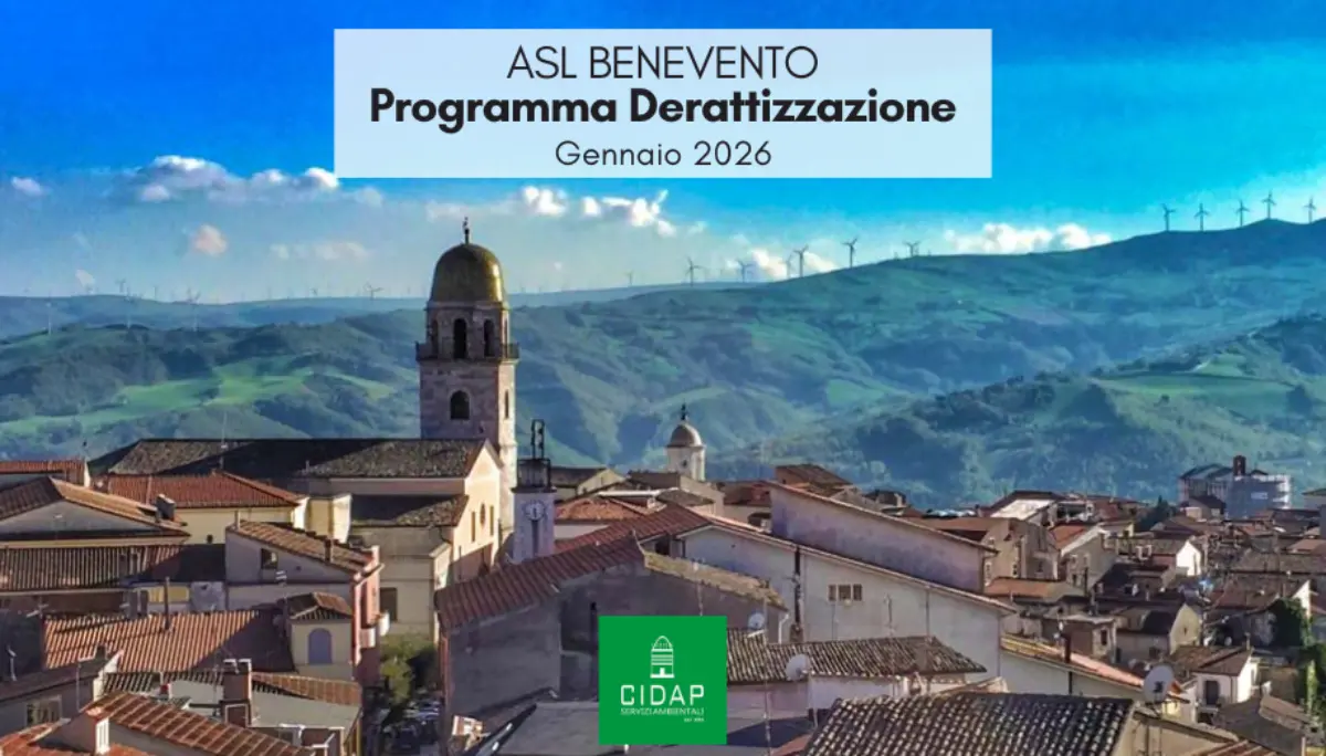 Programma derattizzazione ASL Benevento gennaio 2026