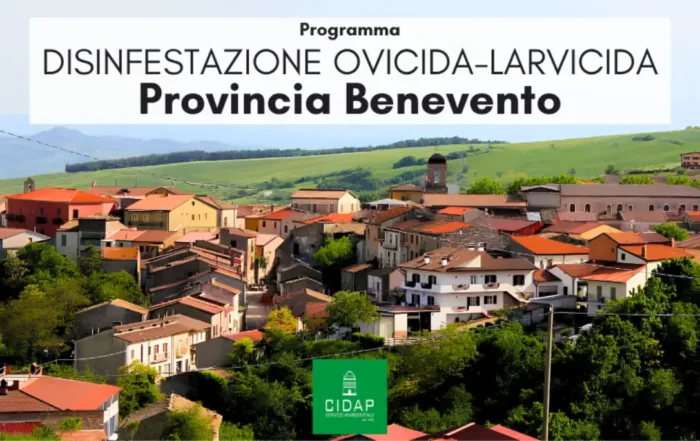 Provincia Benevento, programma di disinfestazione ovidica-larvicida maggio 2026