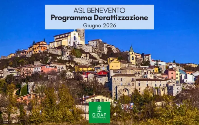 Programma derattizzazione ASL Benevento giugno 2026