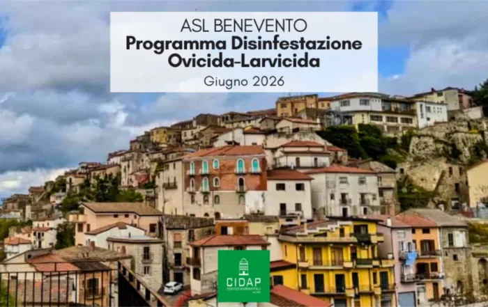 Provincia Benevento, programma di disinfestazione ovidica-larvicida giugno 2026