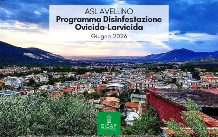 Provincia Avellino, programma di disinfestazione ovidica-larvicida giugno 2026