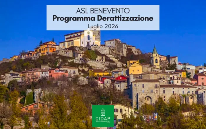Programma derattizzazione ASL Benevento luglio 2026
