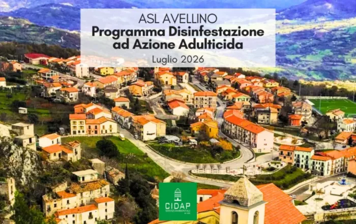 Provincia Avellino, programma di disinfestazione ad azione adulticida luglio 2026