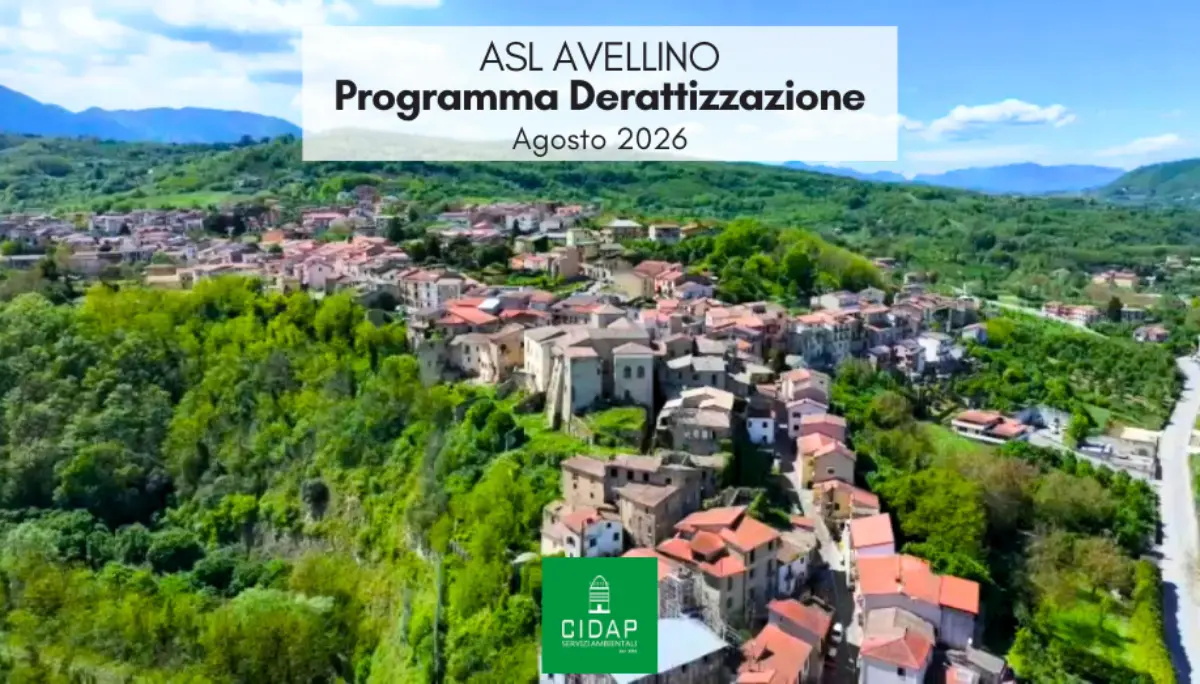 Programma derattizzazione ASL Avellino agosto 2026