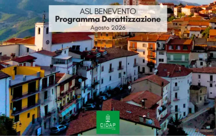 Programma derattizzazione ASL Benevento agosto 2026