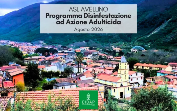 Provincia Avellino, programma di disinfestazione ad azione adulticida agosto 2026