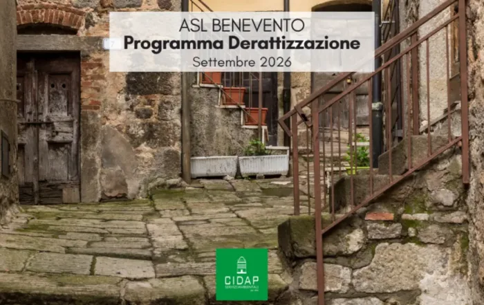 Programma derattizzazione ASL Benevento settembre 2026